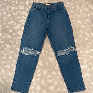 Blue Distressed Women's Jeans